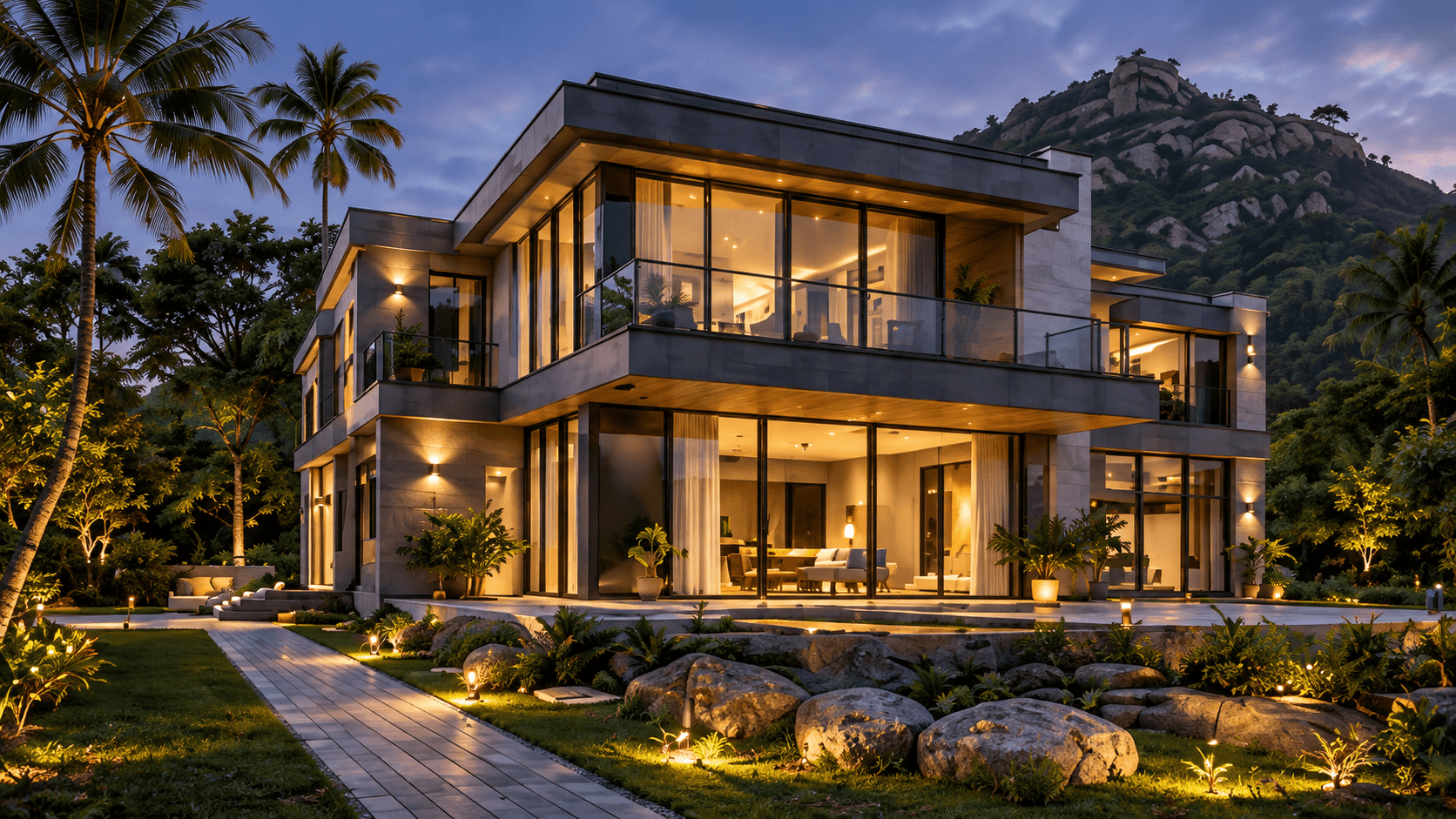 Modern villa exterior
